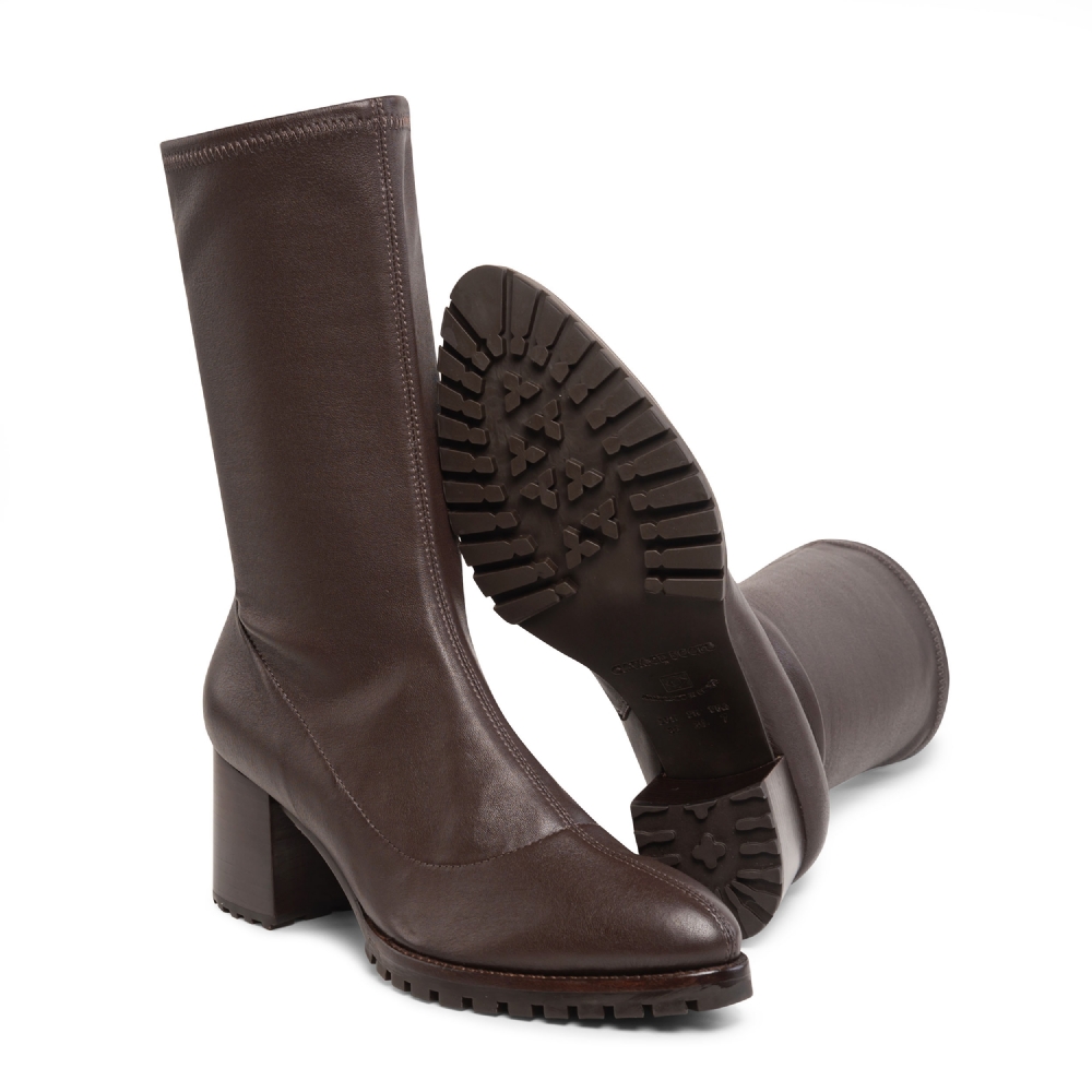 Bota Shania Pelica Stretch Marrom