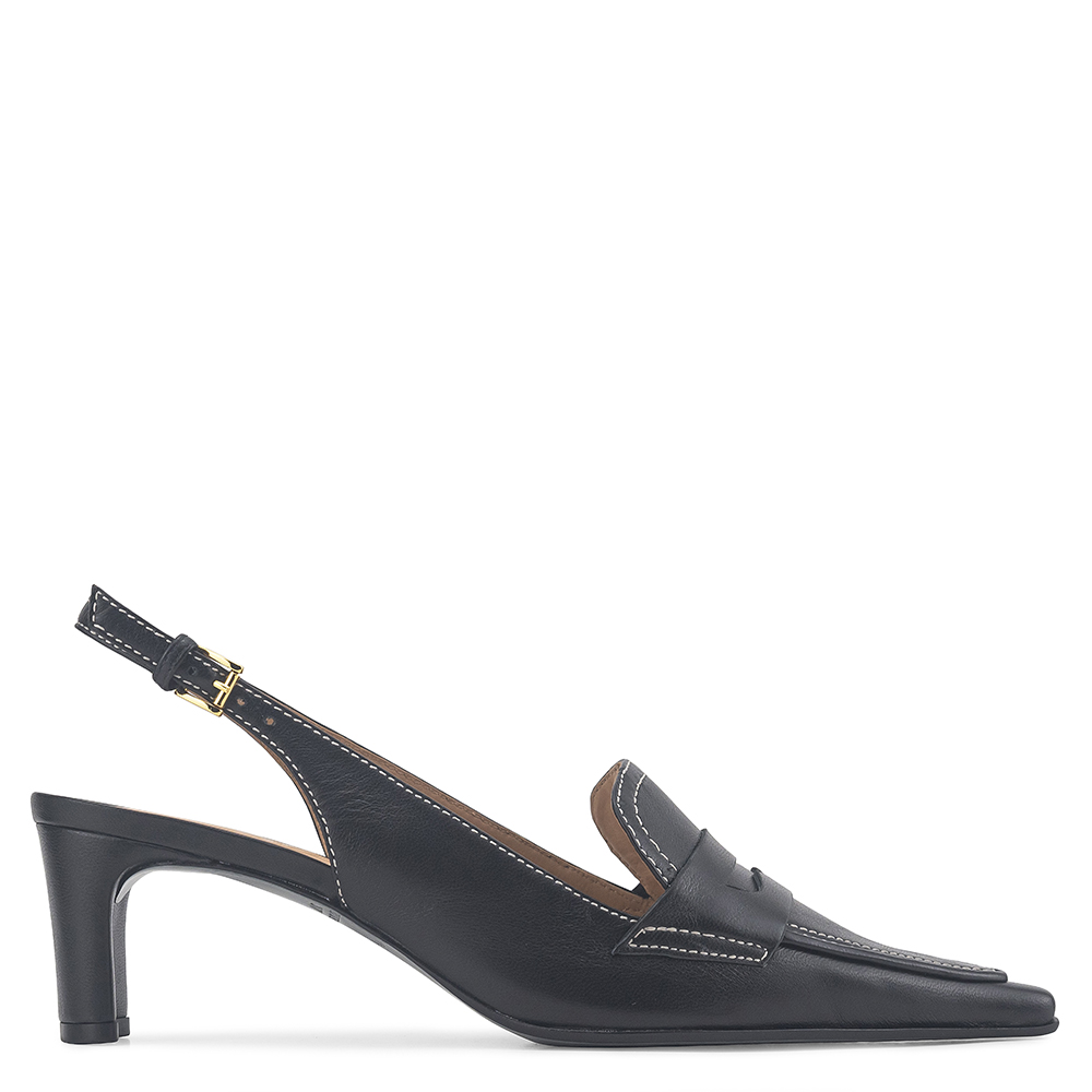 Scarpin Slingback Borgia Pelica Preto