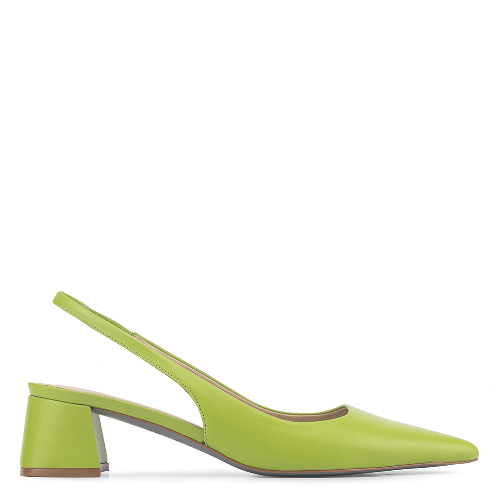 Scarpin Slingback Prince Pelica Verde Avocado