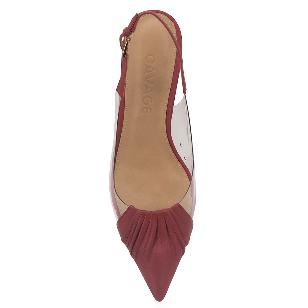 Scarpin Slingback Dóris Pelica Vermelho