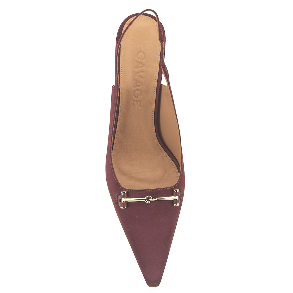 Scarpin Slingback Gianelli Cetim Vinho