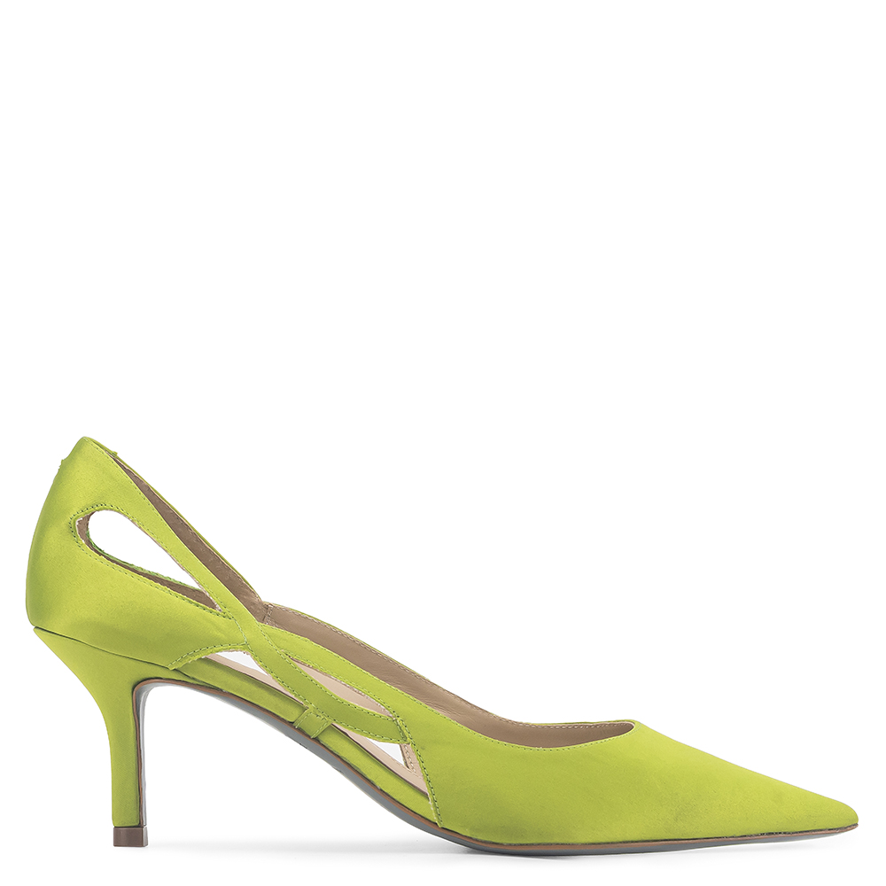 Scarpin Sansa Cetim Verde Avocado