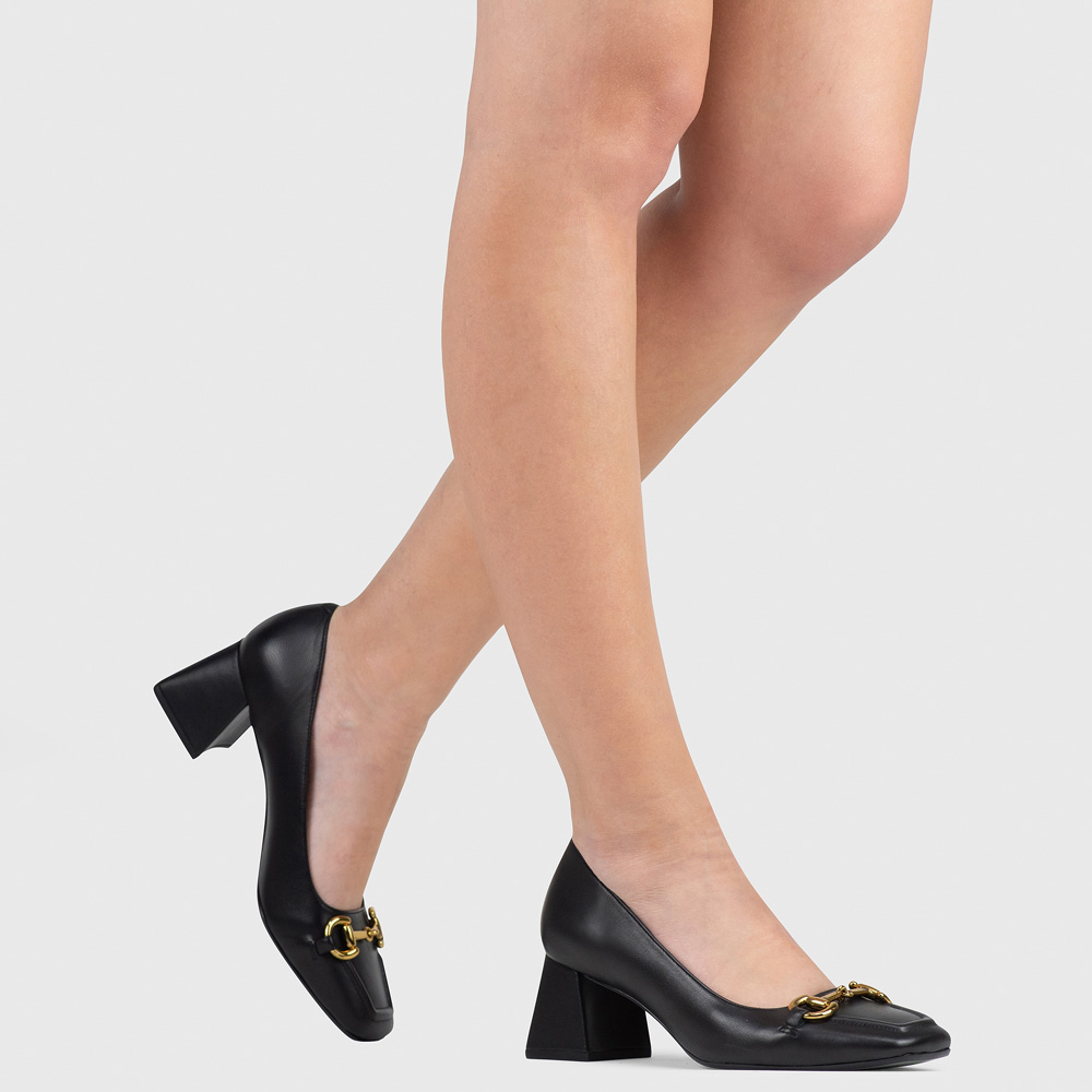Scarpin Yana Pelica Preto
